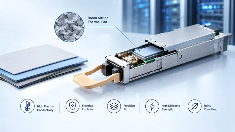Boron Nitride Thermal Pads For Optical Module